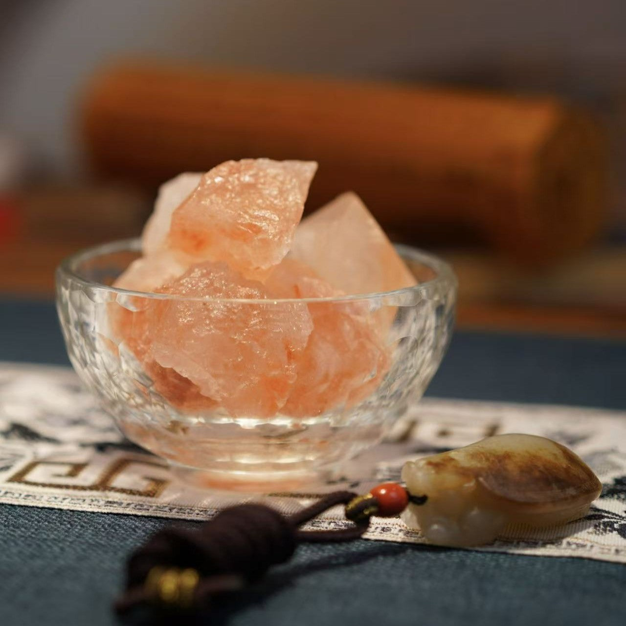 喜马拉雅玫瑰粗盐风水摆件